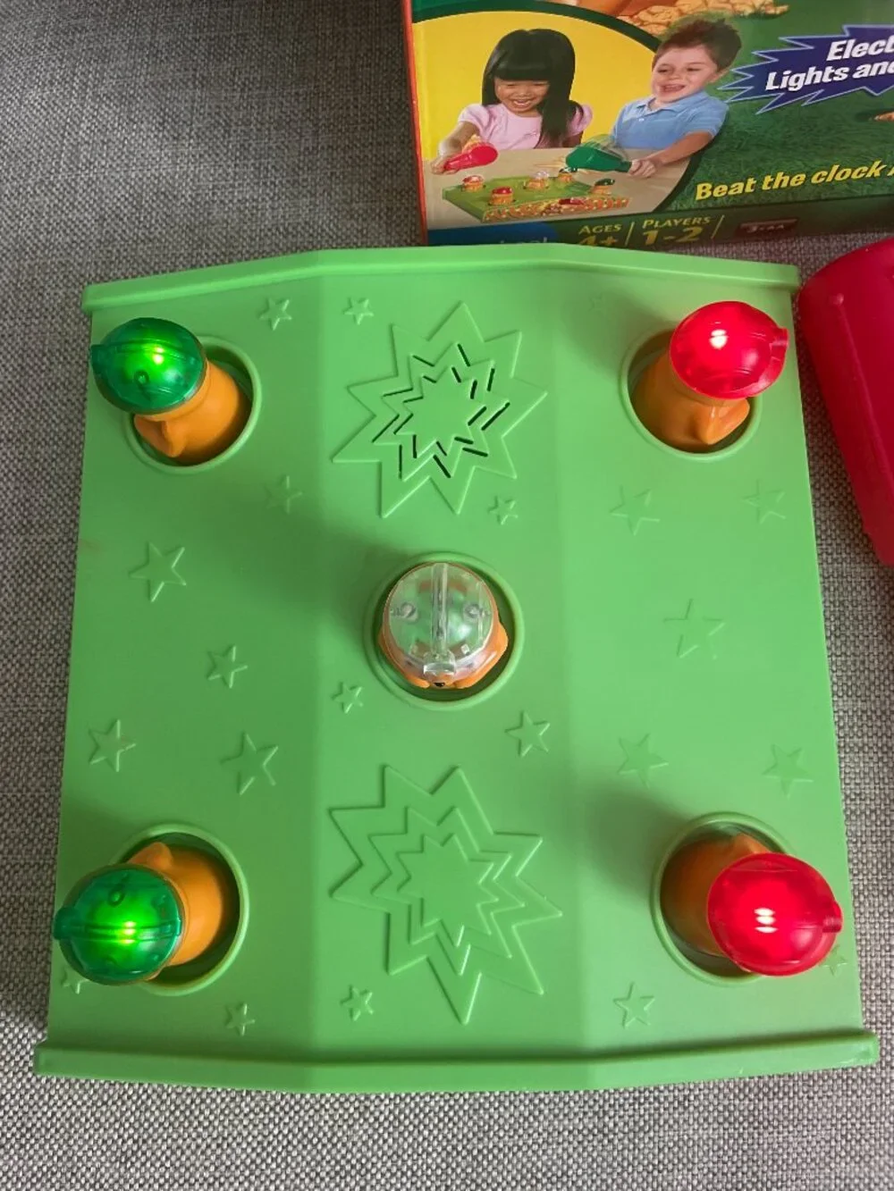 2009 Fisher Price Whac-A-Mole Electronic Game With Lights Sounds & 2 Mallets